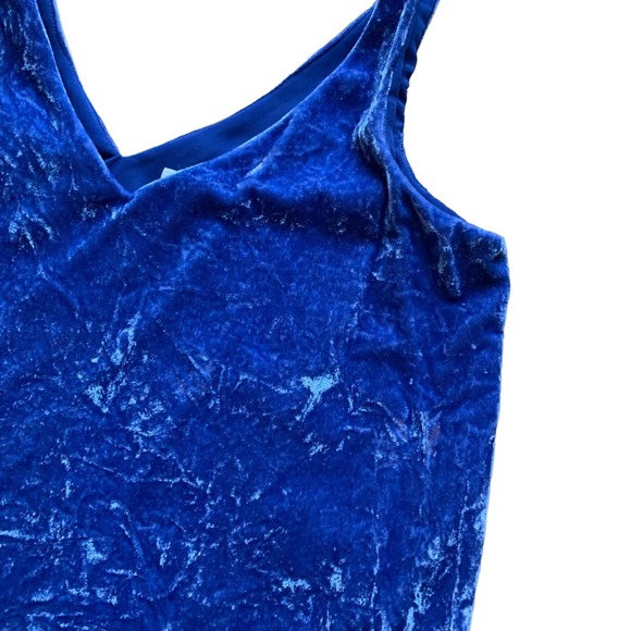 Loft womens size XS velvet top, sapphire - Picture 5 of 9